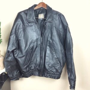 Five Stars || Leather Heavy Coat Jacket